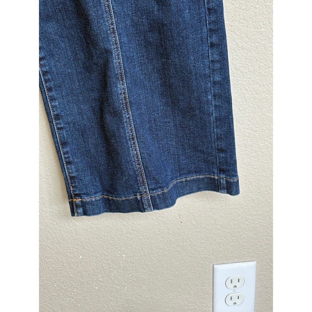 EVEREVE Women Blue High Rise Wide Leg Utility Seam Denim Jeans Size 30 - Picture 4 of 8